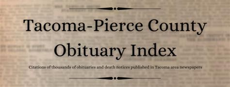 the news tribune obituaries tacoma|Pierce County & Tacoma, WA Obituaries, 265+ indexes